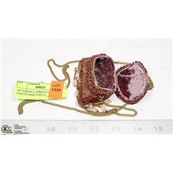 VICTORIAN LADIES BEADED CHATELAINE COIN PURSE