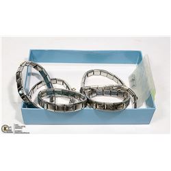 LOT OF SIX ZOPPINI CHARM BRACELETS WITH CHARMS