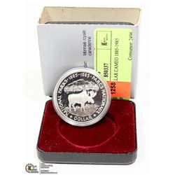 SILVER DOLLAR CAMEO 1885-1985 MOOSE