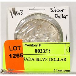 1963 CANADA SILVER DOLLAR