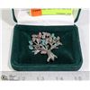 Image 1 : RHINESTONE TREE OF LIFE BROOCH