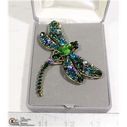 RHINESTONE DRAGONFLY BROOCH