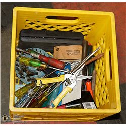 CRATE OF ASSORTED HAND TOOLS