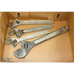 SET OF 4 ADJUSTABLE WRENCHES
