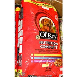 4 BAGS OL' ROY DOG FOOD 18KG