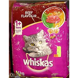 2 BAGS WHISKAS CAT FOOD 9.1KG