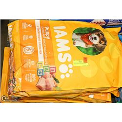 4 BAGS IAMS PUPPY FOOD 6.8KG