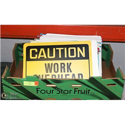 FLAT OF ASSORTED CAUTION/DANGER SIGN