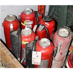 LOT OF 6 LARGE FIRE EXTINGUISHER CHARGED