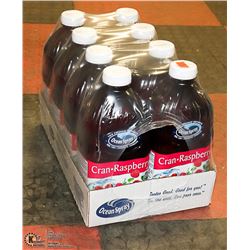 CASE WITH 8 1.89L BOTTLES OF OCEAN SPRAY CRANBERRY
