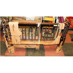 WOOD HEADBOARD AND FOOTBOARD NO RAILS