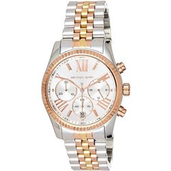 NEW MICHAEL KORS TRI-TONE LEXINGTON 38MM MSRP $375