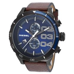 NEW DIESEL BATMAN BEZEL LTHR STRAP 59MM MSRP $269