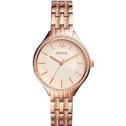 NEW FOSSIL 3 HANDS ROSE-GOLD TONE 36MM MSRP $215
