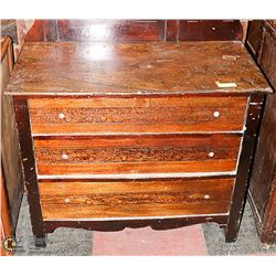 ANTIQUE WOODEN VANITY WITH MIRROR FRAME