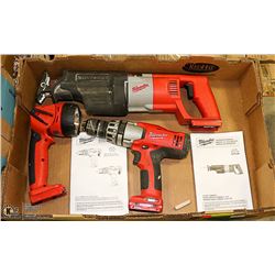 MILWAUKEE SAWZALL 1/2" HAMMER DRILL FLASHLIGHT