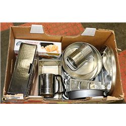 BAKEWARE- ASSORTED BOX LOT