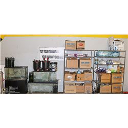 LOT OF 3 AQUARIUM AND VARIOUS SUPPLIES INCLUDES
