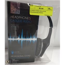 DJ SKIN NOISE ISOLATION HEADPHONES WHITE