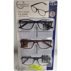 NEW SEALED FOSTER GRANT READING GLASSES +2.50