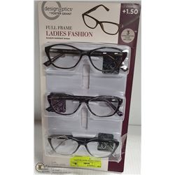 LADIES FOSTER GRANT READING GLASSES +1.50
