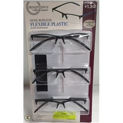 NEW SEALED FOSTER GRANT READING GLASSES +1.50