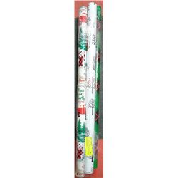 4 ROLLS OF ULTRA PREMIUM XMAS WRAP REVERSIBLE;