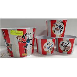 DISNEY METAL TIN POPCOARN SET