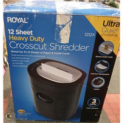 ROYAL 12 SHEET HEAVY DUTY CROSSCUT SHREDDER