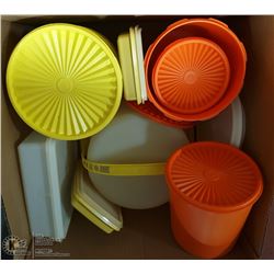 BOX OF TUPPERWARE BRAND TUPPERWARE