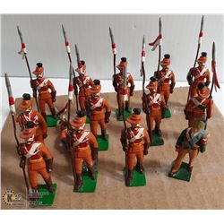 ANTIQUE 13 PCS LEAD SOLDIERS "SOUTH WALES 1890"