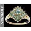 Certified 2.25 ct Blue Zircon & Diamond Ring 14kt Gold