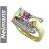 Image 1 : Neimans 1.00 ct Sapphire & Diamond Ring 14kt Gold CERT