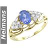 Image 1 : Neimans 1.00 ct Sapphire & Diamond Ring 14kt Gold CERT