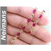 Image 1 : Certified 8.00 ct Ruby & VS Diamond Bracelet 14K Gold