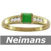Image 1 : Neimans .50 ct Emerald & Diamond Ring 14kt CERTIFIED