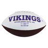 Image 2 : JUSTIN JEFFERSON SIGNED MINNESOTA VIKINGS WHITE PANEL LOGO FOOTBALL (BECKETT COA)