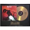 Image 1 : MEAT LOAF FRAMED AUTOGRAPHED 'BAT OUT OF HELL' GOLD RECORD DISPLAY w/ COA