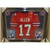 Image 1 : JOSH ALLEN SIGNED 30X36 FRAMED BILLS JERSEY DISPLAY (BECKETT COA)