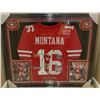 Image 1 : JOE MONTANA SIGNED 30X36 FRAMED 49ers JERSEY DISPLAY (BECKETT COA)