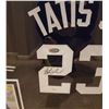 Image 2 : FERNANDO TATIS JR. SIGNED 30X36 FRAMED PADRES JERSEY DISPLAY w/ COA