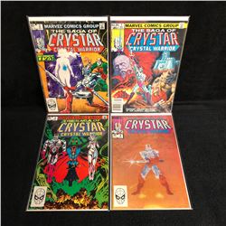 THE SAGA OF CRYSTAR COMIC BOOK LOT (#1, #2, #3 & #4) (MARVEL COMICS)