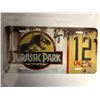 Image 1 : WAYNE KNIGHT SIGNED "JURASSIC PARK" #12 JEEP LICENSE PLATE - MOVIE PROP REPLICA (PA COA)