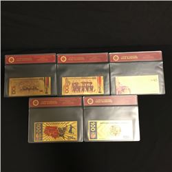 GOLD PLATED BANKNOTE LOT