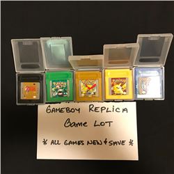 GAMEBOY REPLICA GAME LOT (ALL GAMES NEW & SAVE)