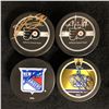 Image 1 : AUTOGRAPHED HOCKEY PUCK LOT (SBISA, HARTNELL, KORPIKOSKI, GARON)