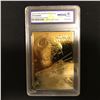 Image 1 : 1995 SCORE BOARD 23KT GOLD STAR WARS MILLENNIUM FALCON (10 GEM MINT)