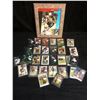 Image 1 : FOOTBALL CARD LOT w/ JOE THORNTON SIGNED HOCKEY PHOTO