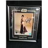 Image 1 : CARRIE FISHER SIGNED 16X20 FRAMED STAR WARS PRINCESS LEIA PHOTO (AJ SPORTS HOLOGRAM)