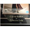 Image 3 : CARRIE FISHER SIGNED 16X20 FRAMED STAR WARS PRINCESS LEIA PHOTO (AJ SPORTS HOLOGRAM)
